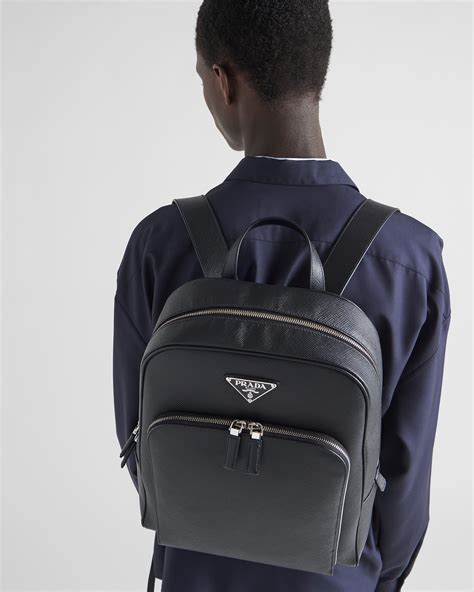 prada leather backpack